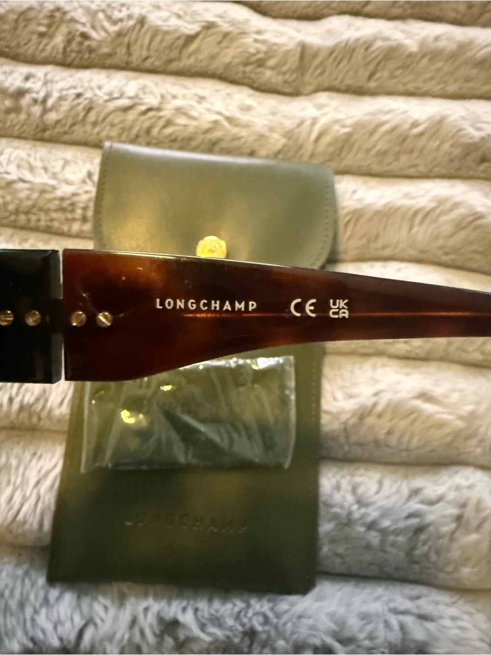 Longchamp Tortoiseshell Oversized Square Sunglasses - Brown Gradient - Picture 4 of 4
